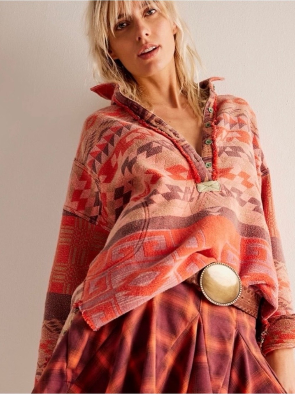 Free People We The Free Arizona Sky Pullover Western
Jacket/shirt Size small - Picture 5 of 10